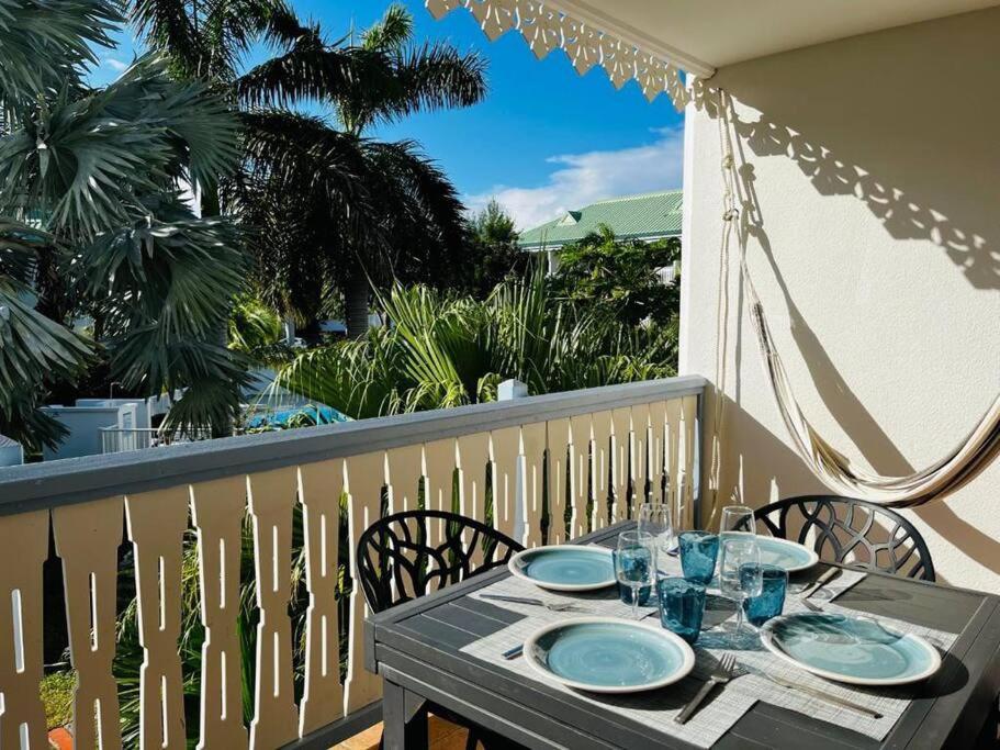 Le Palmier Bleu, Cocon Tropical, Plage & Piscine Anse Marcel Bagian luar foto